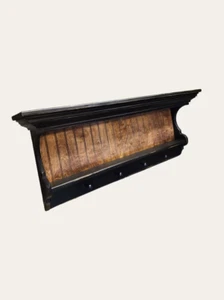 Handmade, Rustic, Primitive, Farmhouse Style  Peg Rack Shelf – Black  distressed - Picture 1 of 3