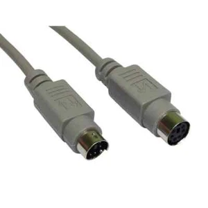 Grey 10 Meter PS/2 Keyboard / Mouse Extension Cable (6-Pin Male - 6-Pin Female) - Picture 1 of 1