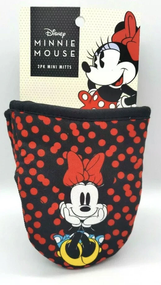 Disney Minnie Mouse 2pk Mini Mitones Gran Tamaño Cocina Horno Cocina Guantes Foto 1 de 1