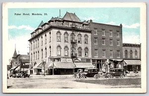 Mendota Illinois ~ Hub ~ Ed Lathrop Lebensmittelgeschäft ~ Faber Hotel ~ Geräte- und Radioladen ~ 1920er - Bild 1 von 2