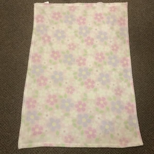 Kleine Wunder rosa Blumen Decke Baby Lovey weiß lila grün Blumen - Bild 1 von 8