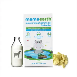 Mamaearth Moisturizing Bathing Bar Soap For Babies 75gms Each Pack of 2 - Picture 1 of 8