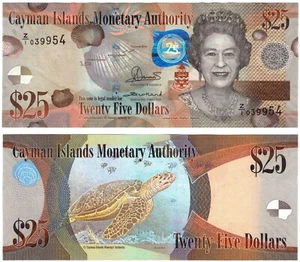 Billete Caimán 2022 25 dólares P45 D/4 repuesto conmemorativo XF - Imagen 1 de 1