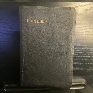 Holy Bible Red Letter Edition KJV Collins' Clear-Type Press 1957 Black Leather - Picture 1 of 17