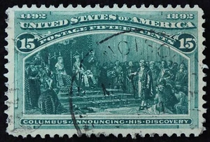 U.S. Used Stamp Scott #238 15c Columbian. XF - Superb. CDS Cancel. A Gem! - Picture 1 of 2