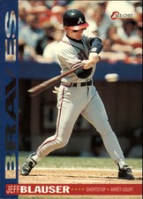 1994 O-Pee-Chee Atlanta Braves Baseball Card #214 Jeff Blauser