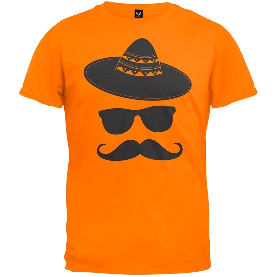 Camiseta Bigote Sombrero Adulto Hombre Foto 1 de 1