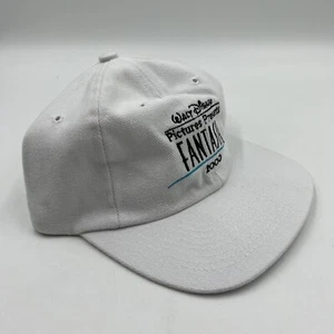 Vintage Walt Disney Nissun Fantasia 2000 weiße Baseballkappe Mütze verstellbar - Bild 1 von 9