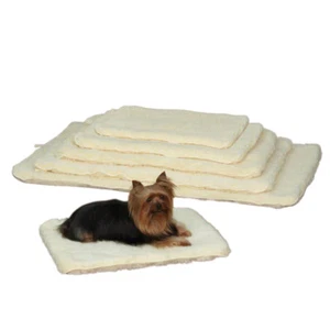 Dog Beds Double Sided Sherpa Plush Warm Furniture Cover Crate Mat Choose Size - Picture 1 of 13