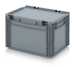 Eurobehälter mit Deckel 40x30x28,5cm Lagerbox Transportbox Stapelbehälter - Bild 1 von 1