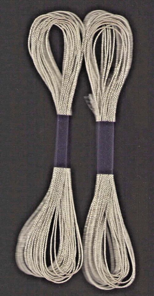 2 Skein Christmas SILVER SHiny Kreinik like Threads for Needlepoint Cross stitch - Image 1 of 1