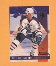 1995-96 Donruss ROOKIE TEAM insert # 8 Todd Marchant EDMONTON OILERS