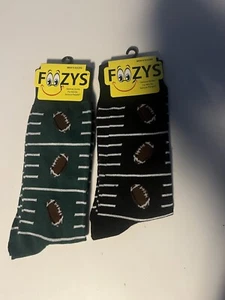 Football Touchdown NFL Quarterback Linebacker Sport Men's Foozys Socks 2 Pairs - Picture 1 of 1