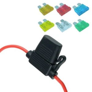 In-Line Standard Blade Fuse Holder with 6 Fuses 12V 30A Car Automotive Auto - Picture 1 of 1