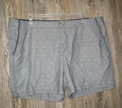 Pantalones Cortos Columbia PFG Mujer Chino Azul Estampado Ancla Exterior Talla 24w Msre 46x5.5 Foto 1 de 4