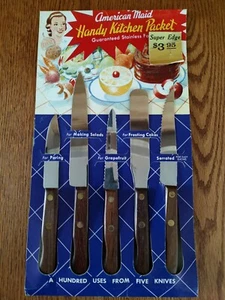 Utica American Maid Edelstahl handliches Küchenpaket 5 Messer Super Edge USA Vintage - Bild 1 von 7