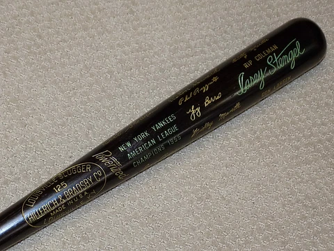 1955 New York Yankees World Series Black Bat Mickey Mantle Yogi Berra Stengel Cover