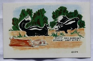 Vintage Postcard; Comic; Boy! Did I Ever Get Stinkin' Last Night - Imagen 1 de 2