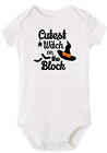 Cutest Witch Halloween Baby Vest | Baby Grow | New Born | Halloween Funnny
