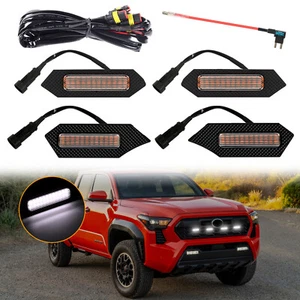 4x For Toyota Tacoma 2024 TRD Sport OFF Road White 24 LED Front Grille Light DRL - Foto 1 di 8