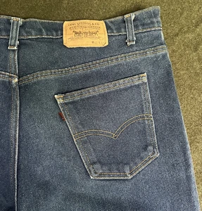 Vintage Levis 517 Mens 40x32 Jeans Dark Blue Cowboy Denim Made In USA Baggy Wide - Picture 1 of 11