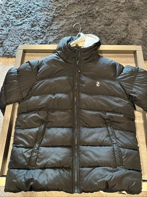 CHAQUETA ACOLCHADA IZOD SHERPA FORRADA BLOQUES DE COLOR RESISTENCIA AL AGUA NEGRA TALLA GRANDE Foto 1 de 4