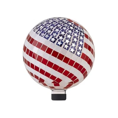 Globo decorativo interior/exterior, cuenta con un llamativo mosaico patriótico Foto 1 de 4