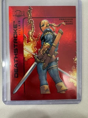 2025 Upper Deck Skybox Metal Universe Batman #106 Deathstroke  Red PMG /100 - Image 1 of 2