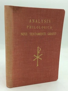ANALYSIS PHILOLOGICA NOVI TESTAMENTI GRAECI - Max Zerwick - 1953 - Latin - Imagen 1 de 6
