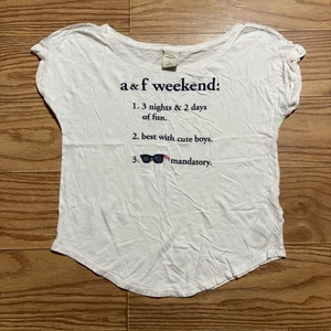y2k 2000s Abercrombie Kids Lightweight Thin Shirt Girls XL A&F Weekend Preppy - Bild 1 von 9