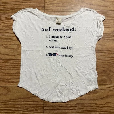 y2k 2000s Abercrombie Kids Lightweight Thin Shirt Girls XL A&F Weekend Preppy - Image 1 of 4