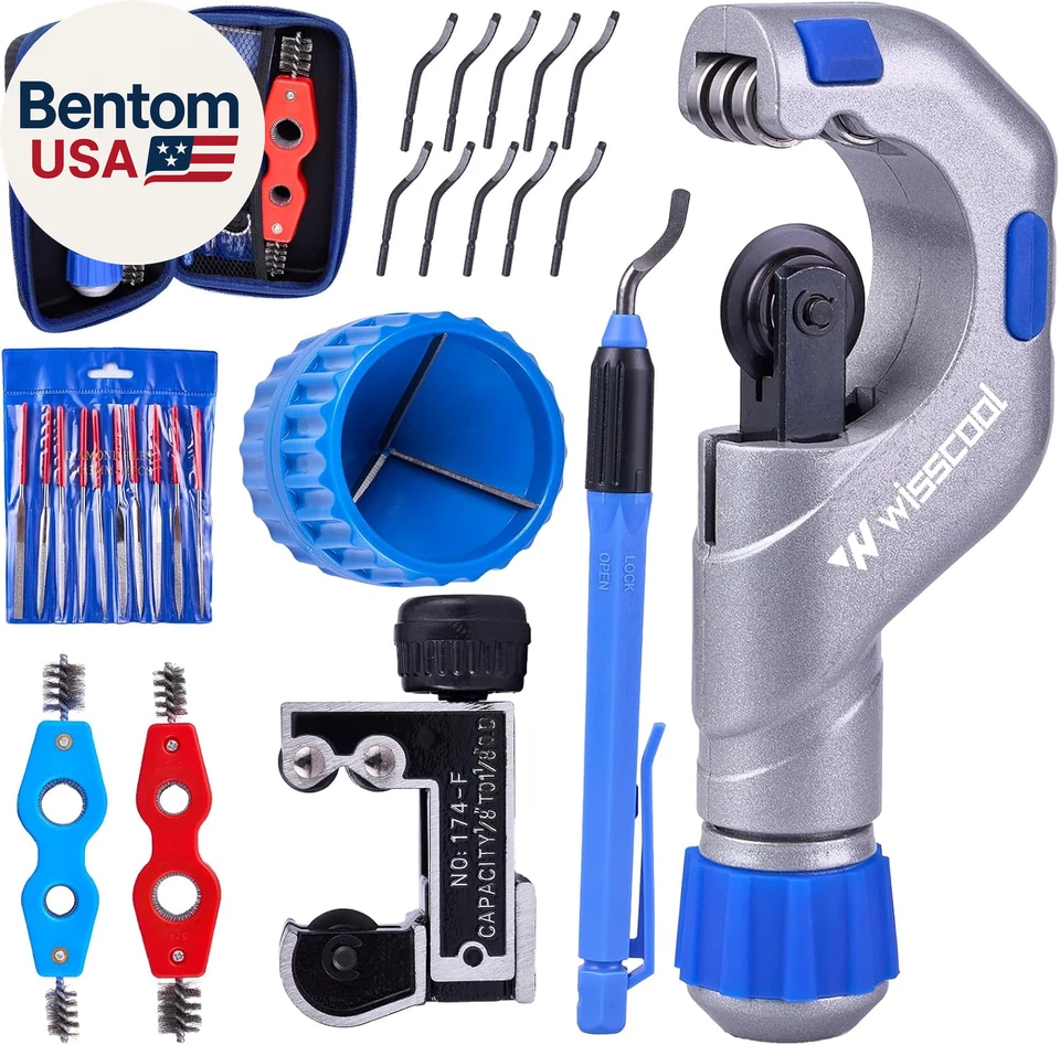 Juego de Cortador de Tubo 8 en 1, Cortador de Tubos de Alta Resistencia 1/8''-2'', Mini Cortador de Tubos 1/8 t Foto 1 de 4