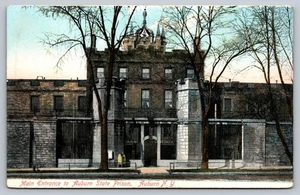 Vintage Auburn State Prison Main Entrance Postcard, New York - Picture 1 of 2