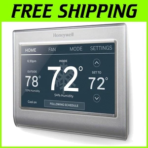 Energy Star Certified Wi-Fi Thermostat with Customizable Touchscreen Color - Picture 1 of 7