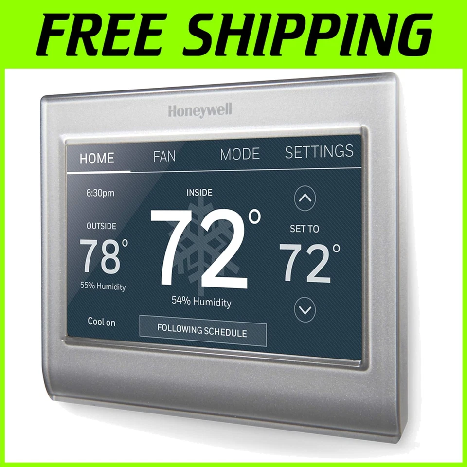 Energy Star Certified Wi-Fi Thermostat with Customizable Touchscreen Color - Image 1 of 4