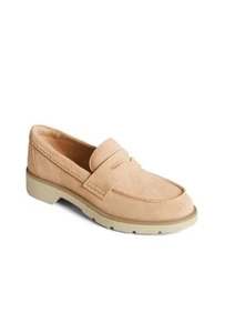Brand New Women's Sperry Leather Wells Loafer Beige Shoes, Size 11 - Picture 1 of 5