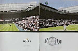 PUBLICITÉ PRESSE 2012 MONTRE ROLEX OYSTER PERPETUAL DATE JUST - TENNIS WIMBLEDON - Picture 1 of 1