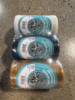 人造 Sinew 8 盎司 900 码(900 英尺)天然/黑色/白色 Gudebrod 美国制造 — 第 1/3 张图片