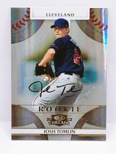 2008  Donruss Threads Josh Tomlin #134 Signatures Gold #/875 Auto Cleveland NMT