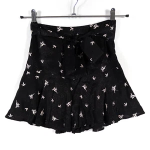 AllSaints Frida Bambusrock Damen Gr. US 0 schwarz bestickt integrierte Shorts - Bild 1 von 9