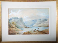 Alexander Leggett (1828-1884) - 1880 Watercolour, Rowing on the Loch