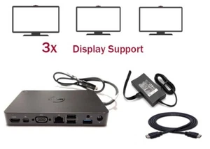 Genuine Dell Thunderbolt Dock USB Type-C K17A w/ 130W Ac Adapter HDMI cable - Picture 1 of 1