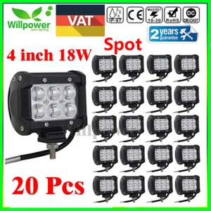 20x 4inch 18W LED Work Light Bar Spot Offroad 4WD ATV SUV UTE Fog Driving Lamps - Imagen 1 de 11