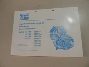 1975 Motor Sachs 1001/ 5A 6 A B C 1251/ 5 A AL B 6 A B C D Werkstatthandbuch - Picture 1 of 9