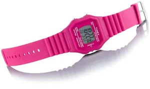 Reloj cronómetro Timex T2N246 clásico digital unisex rosa silicona luz alarma - Imagen 1 de 5