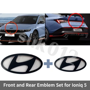 OEM Matt Black Front & Rear Emblem 86305NI000 /86302IB000 for IONIQ 5 - Picture 1 of 12