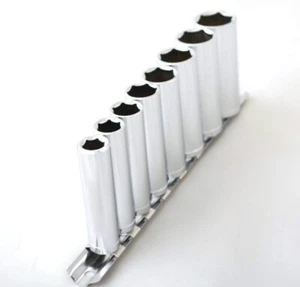 9 Pc METRIC 3/8" Drive Deep Socket Set CHROME MM Wrench Sockets - Bild 1 von 1