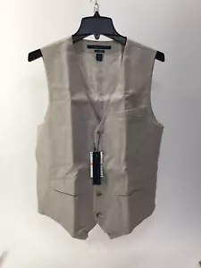 Perry Ellis Men's Big and Tall Linen Suit Vest Natural Linen, Small - Picture 1 of 1