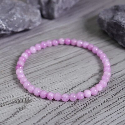 Natural Kunzite Purple Gemstone Beaded Healing Balance Bracelet for Women Gifts - Image 1 of 3