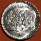 1954 Belgium .835 Silver 100 Francs ~ KM#138 ~ Uncirculated White World Silver 